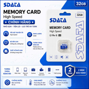 Thẻ nhớ Micro SData 32GB/ 64GB/ 128GB và Đầu đọc thẻ nhớ USB – QTG – Type-c 2.0. 5in1 - Thẻ SData 32GB