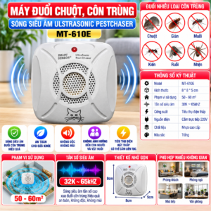 Máy Đuổi Chuột, Côn Trùng Sóng Siêu Âm Ulstrasonic Pestchaser MT-610E