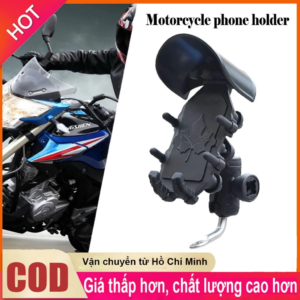 Kẹp Điện Thoại Chân Gương Xe Máy F3/ M286 (Có Mũ). HDDT