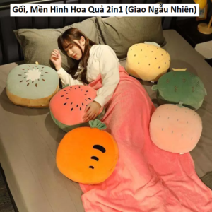 Gối, Mền Hình Hoa Quả 2in1 (Giao Ngẫu Nhiên)