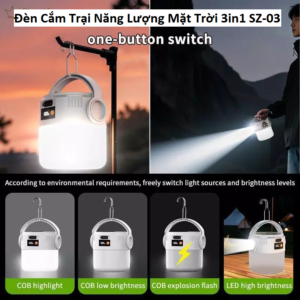 Đèn Cắm Trại Năng Lượng Mặt Trời 3in1 SZ-03