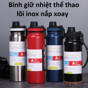 Bình giữ nhiệt thể thao lõi inox nắp xoay 800ml