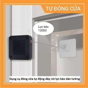 Dụng cụ đóng cửa tự động dây rút lực kéo dán tường