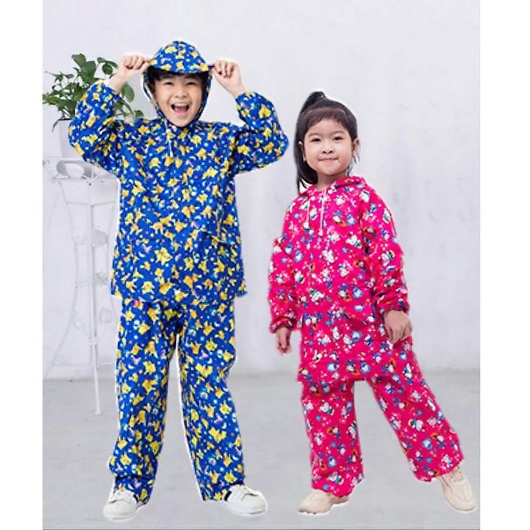 Mua Bộ Áo Mưa Trẻ Em 3-10 Tuổi Vải Dù Cao Cấp – Bé Trai Bé Gái Đi Học Không Lo Ướt, Chống Thấm Tốt, Dễ Mặc, Kèm Túi Đựng, Giao Màu Ngẫu Nhiên - BÉ GÁI - Size 2 ( 3 - 5 tuổi ) tại LYNU STORE | Tiki