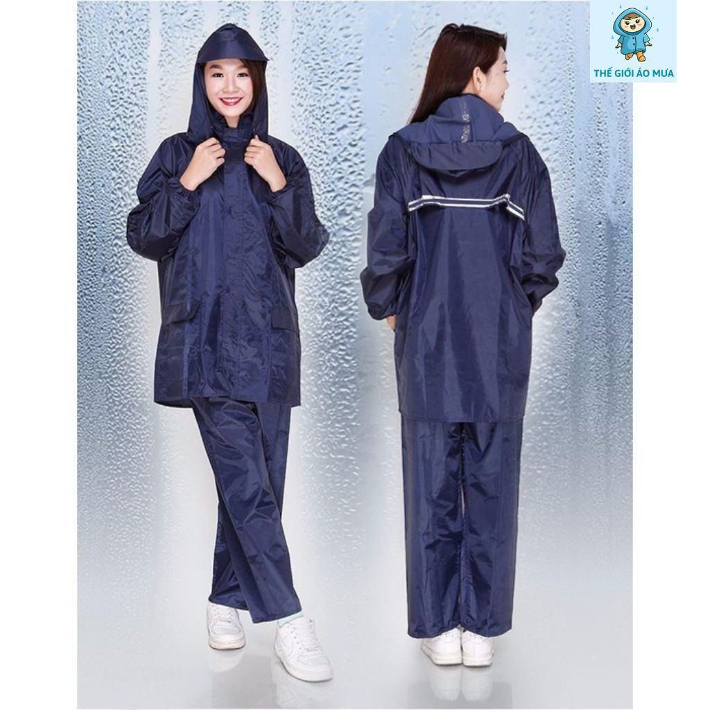 Bộ Quần Áo Mưa. Chất Liệu Vải Dù Chống Thấm Nước, Dày Dặn, Bền Đẹp đủ size 1XL,2XL,3XL,4XL,5XL | Lazada.vn