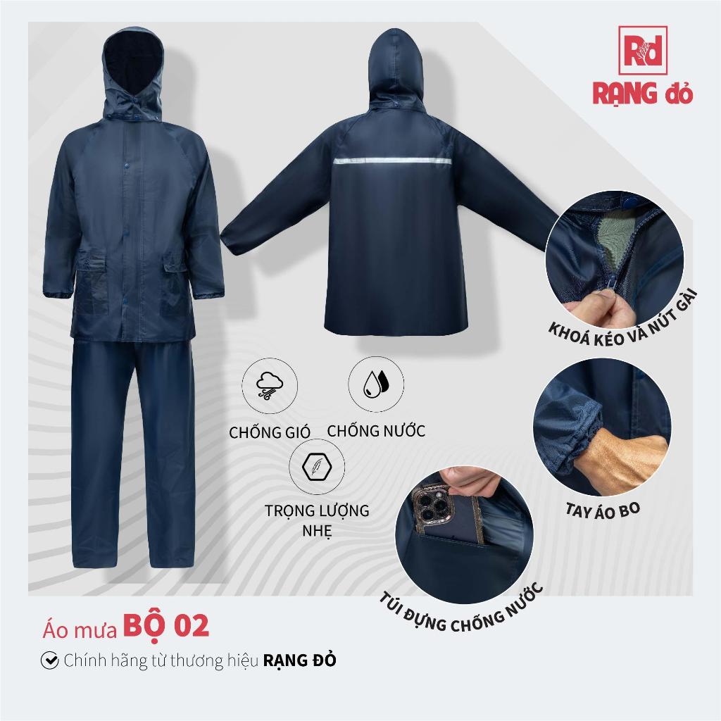 Áo Mưa Bộ Vải Dù Chống Thấm Tuyệt Đối Rạng Đỏ - Hàng Cty Cao Cấp | Shopee Việt Nam