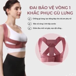 Đai Chống Gù Lưng Bảo Vệ Vòng 1 (Hồng/Đen)