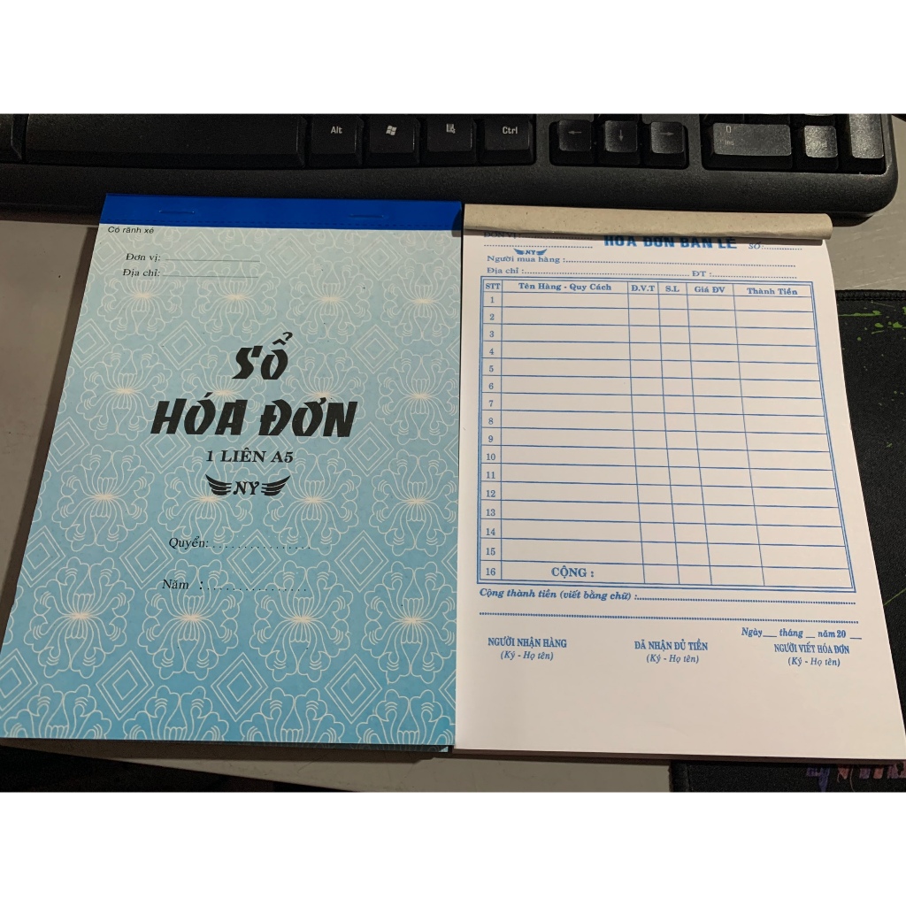 Sổ hoá đơn bán lẻ 2 liên, 3 liên, 1 liên - Cuốn hoá đơn bán hàng khổ A5 |  Shopee Việt Nam