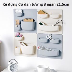Kệ đựng đồ dán tường 3 ngăn 21.5cm