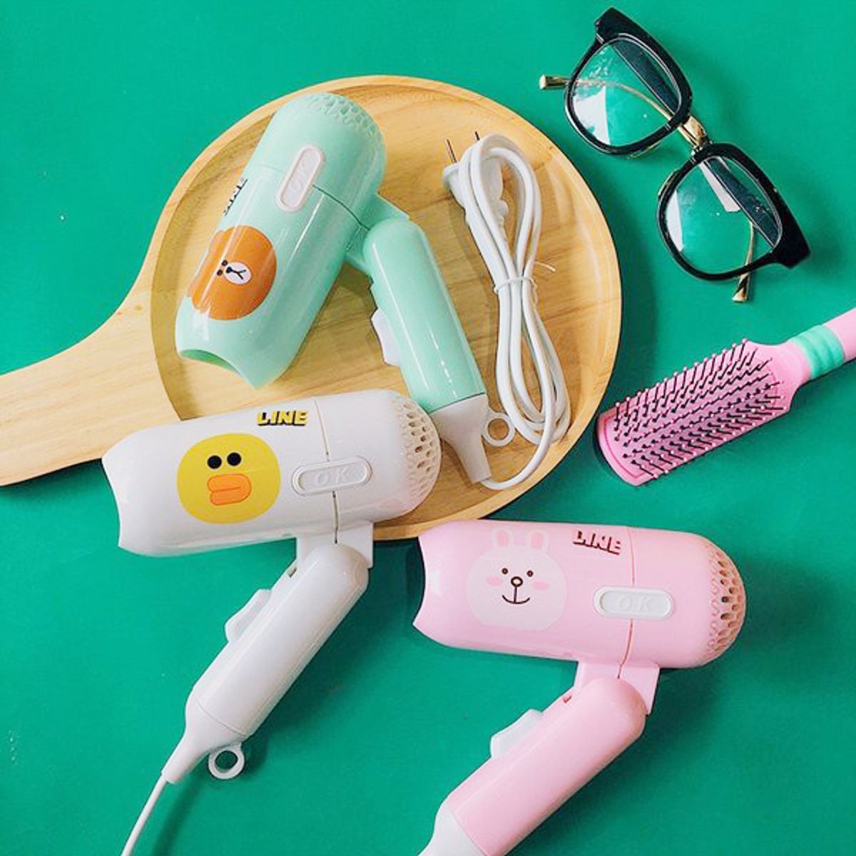 Máy sấy tóc mini hình thú dễ thương thiết kế gập gọn, dễ sử dụng giá sỉ, giá bán buôn - Thị Trường Sỉ