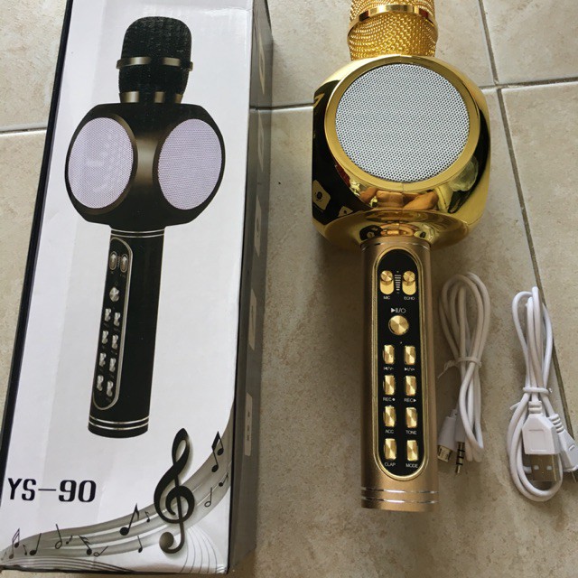 HCM](SALE 50%) Micro Bluetooth Karaoke YS90 kèm loa nghe nhạc không dây Loa  Bluetooth Loa karaoke Mic loa bluetooth loa bluetooth bảo hành 6 tháng Micro  Bluetooth Mic không dây mic bluetooth