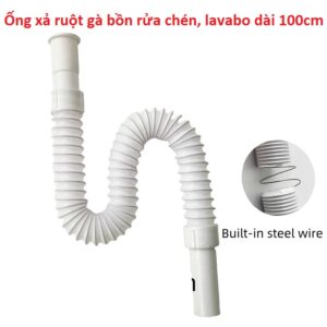 Ống xả ruột gà bồn rửa chén, lavabo dài 100cm