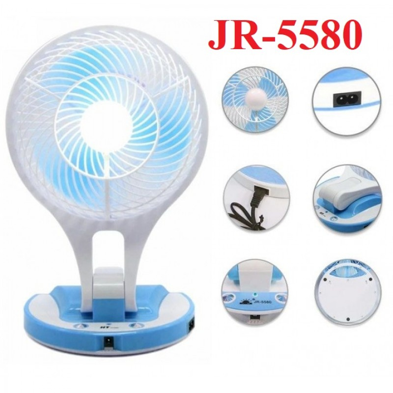 Quạt Tích Điện 5580 Mini Fan 2 In 1 Gấp Gọn,Quạt điện mini có đèn Led 5580 | Shopee Việt Nam