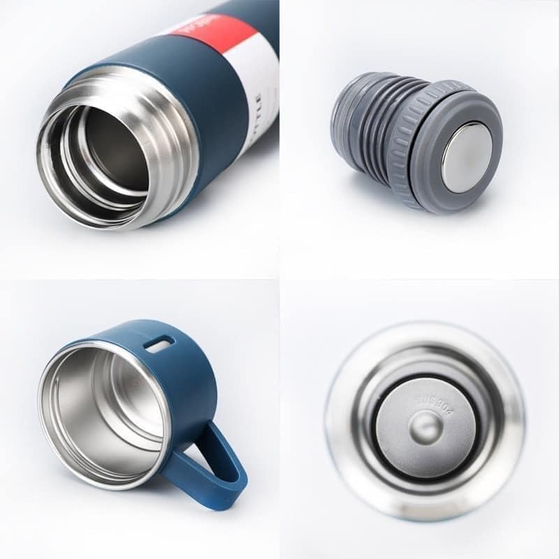 Bình giữ nhiệt VACUUM FLASK SET 500ml kèm 2 cốc - phích nước INOX tặng 2 ly cao cấp | Shopee Việt Nam