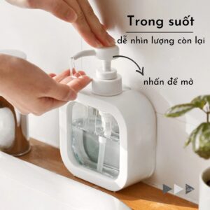 Bình vuông đựng nước rửa chén, xà phòng, rửa tay, dầu gội 300ml