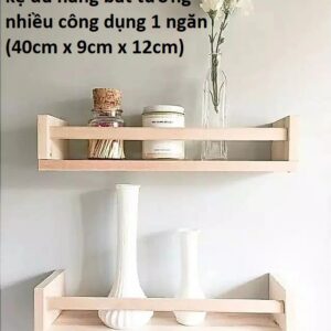 kệ đa năng bắt tường nhiều công dụng 1 ngăn (40cm x 9cm x 12cm)///HB///1///P