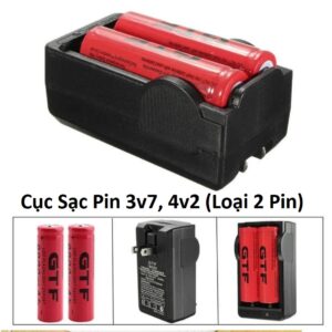Cục Sạc Pin 3v7, 4v2 (Loại 2 Pin)..HDDT