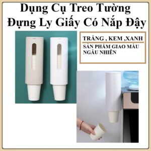 Hộp đựng cốc, ly giấy rút bằng nhựa có nắp đậy 1 ngăn