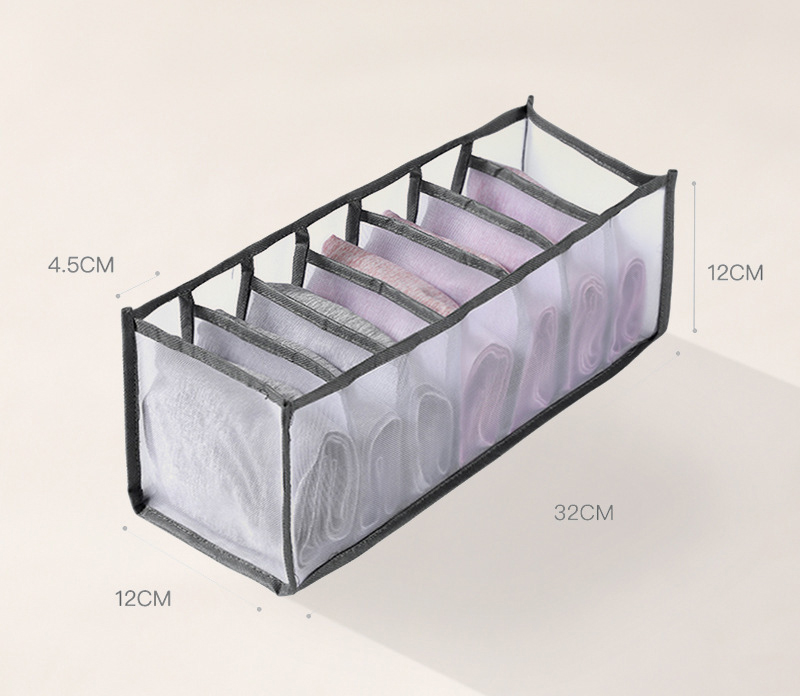 Túi 7 ngăn đựng đồ lót 32x12x12cm