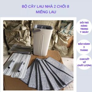 Bộ lau nhà thông minh (tự vắt) TV11 (2 chổi 8 miếng lau)