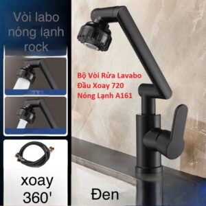 Bộ Vòi Rửa Lavabo Đầu Xoay 720 Nóng Lạnh A161