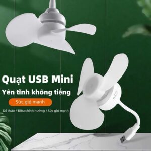 Quạt Mini 3 Lá (Cổng USB Uốn Dẻo) 360 Độ