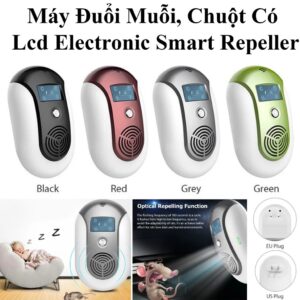Máy Đuổi Chuột Gián Muỗi Ruồi Kiến Mối Côn Trùng Electronic Có LCD. HDDT.1