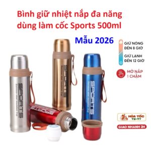 Bình giữ nhiệt nắp đa năng dùng làm cốc Sports 500ml