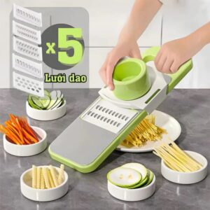 Bộ Bào Rau Củ Quả Đa Năng Tích Hợp 5 Lưỡi Nạo