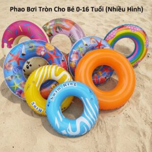 Phao Bơi Tròn Cho Bé 0-16 Tuổi Size 60cm (Nhiều Hình)