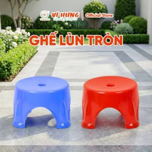 Ghế Nhựa Lùn Thấp Tròn Vĩ Hưng