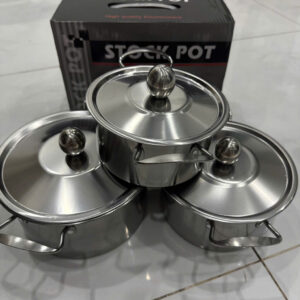 Combo 3 Nồi Inox Có Nắp Noname