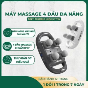 Máy massage cầm tay toàn thân 4 đầu