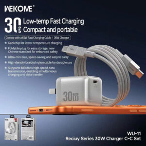Bộ sạc nhanh 30W Wekome Reciuy Series WU-11 (C-C) Type-c. BP