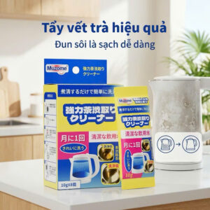 Bột Tẩy Cặn Trà, Cà Phê Trên Ly, Ấm, Bình Đa Năng Muzome