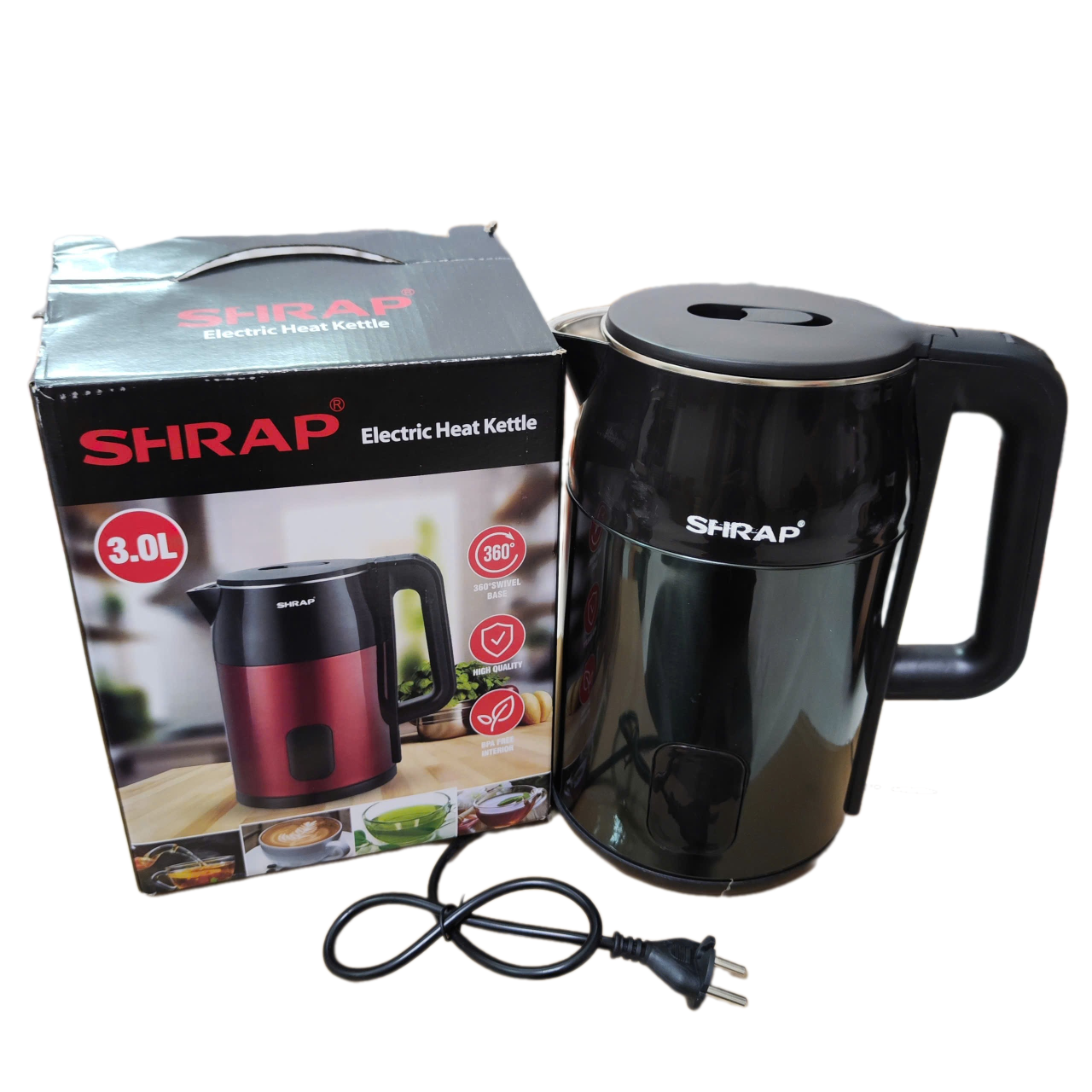 Ấm Siêu Tốc SHRAP SH-30 3L Cách Nhiệt An Toàn Và Tiện Lợi, Nhanh Sôi | Lazada Việt Nam