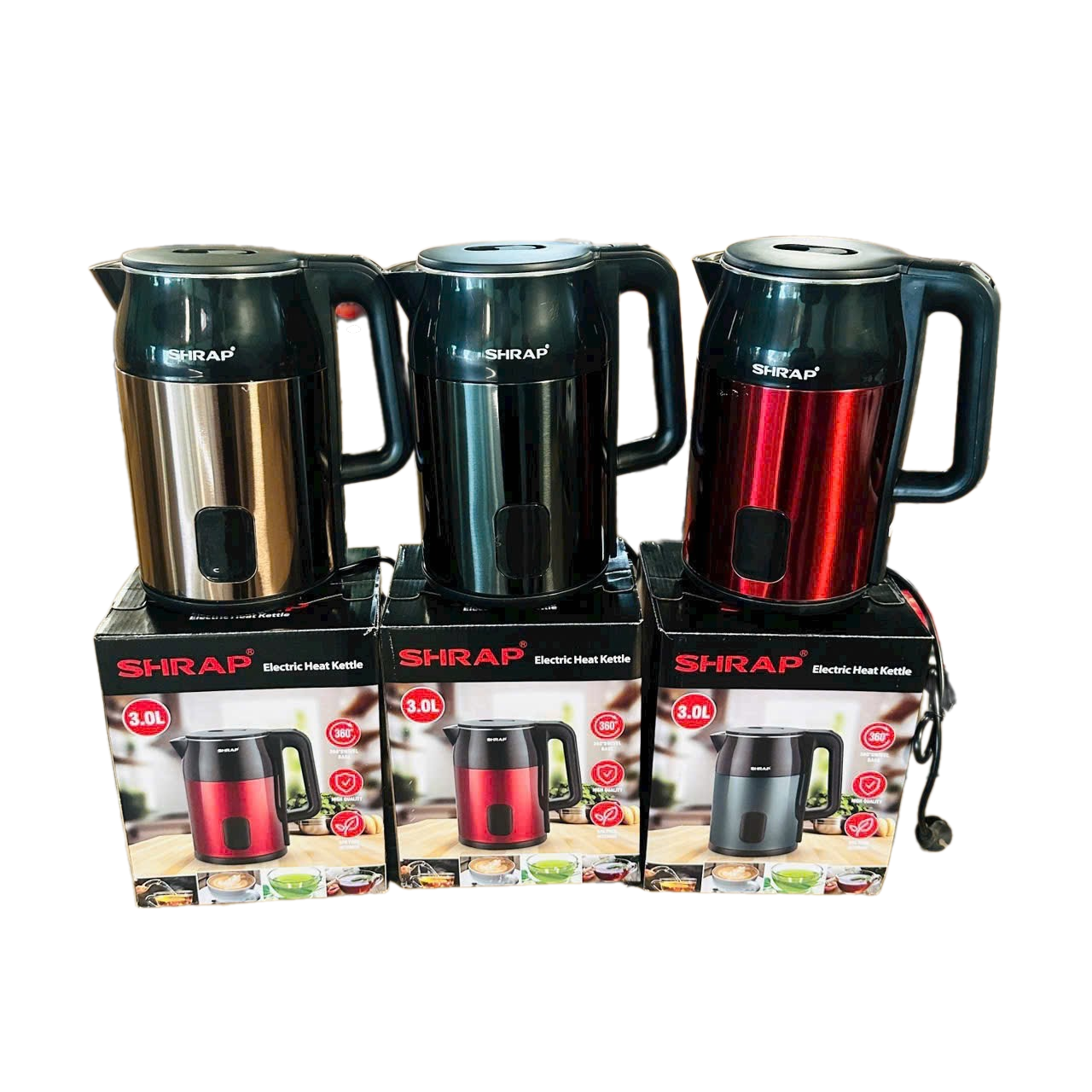 Ấm Siêu Tốc SHRAP SH-30 3L Cách Nhiệt An Toàn Và Tiện Lợi, Nhanh Sôi | Lazada Việt Nam