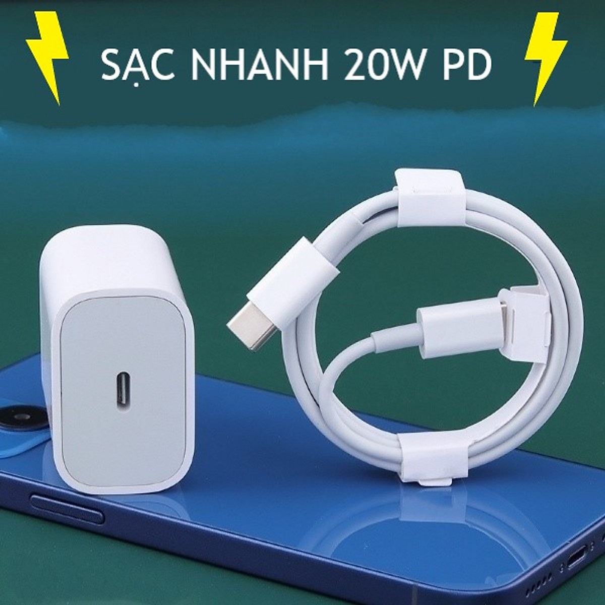 Bộ sạc nhanh 20W chuyên dụng cho iPhone từ 8 Plus - 14 ProMax