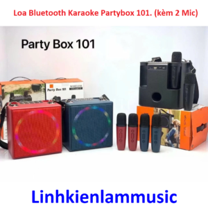 Loa Bluetooth Karaoke Partybox 101. (kèm 2 Mic)
