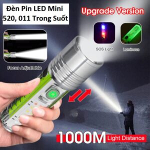 Đèn Pin LED Mini 520, 011 Trong Suốt