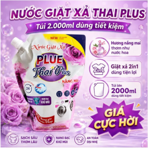 Nước Giặt Xả Thai Plus 2in1 Hương Nắng Mai Túi 2000ml