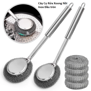 Cây Cọ Rửa Xoong Nồi Inox Đầu tròn