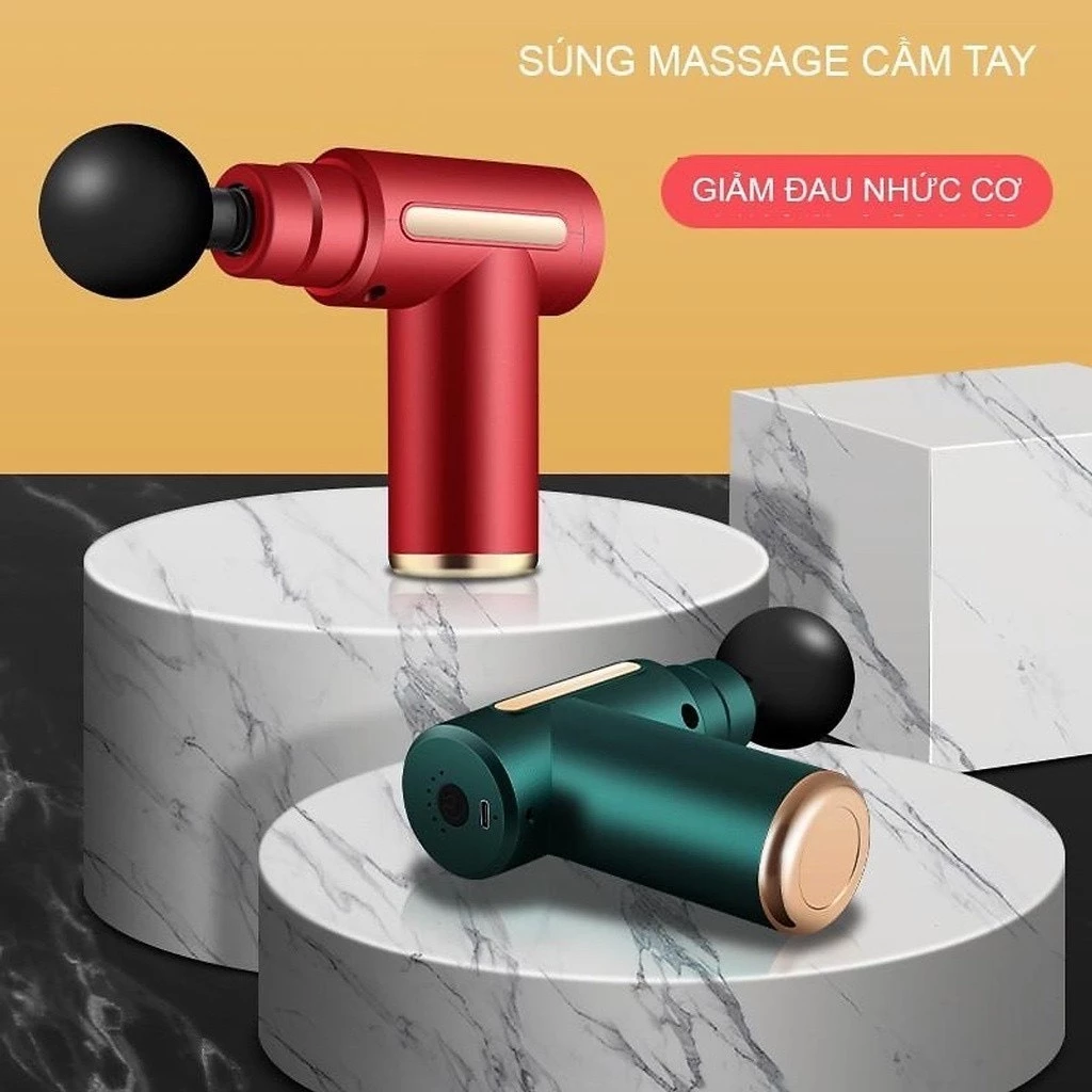 Máy massage cầm tay mini 4 đầu 6 cấp độ rung Chế Độ Giãn Cơ Giảm Mệt Mỏi Dễ Dàng - Diện Chẩn Bùi Quốc Châu dụng cụ chính hãng