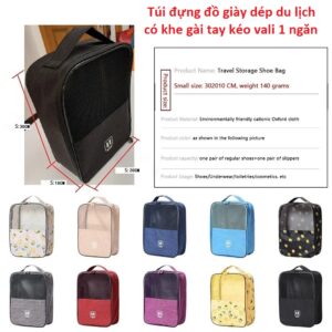 Túi đựng đồ giày dép du lịch có khe gài tay kéo vali 1 ngăn