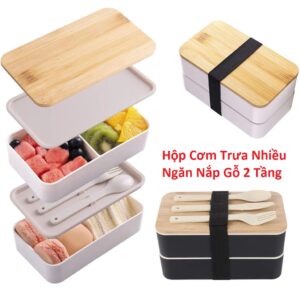 Hộp Cơm Trưa Nhiều Ngăn Nắp Gỗ 2 Tầng///19