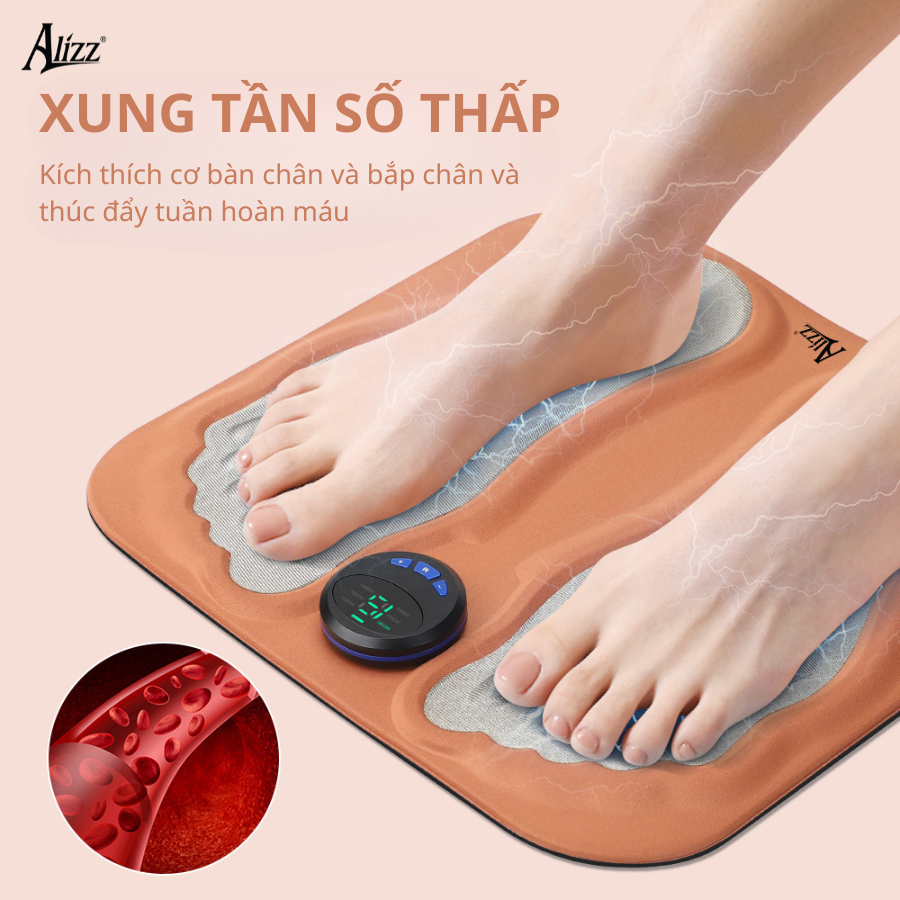 Thảm Massage Xung Điện ALIZZ AL-14044 Trị Liệu Bàn Chân Thông Minh