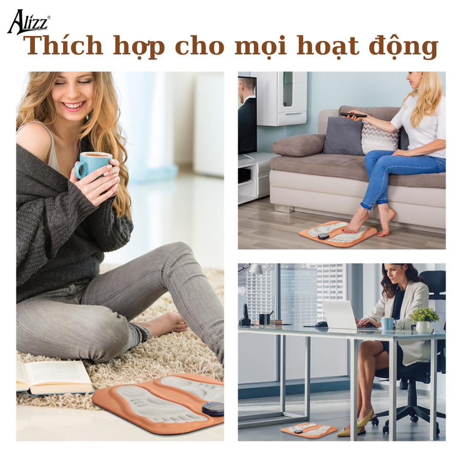 Thảm Massage Xung Điện ALIZZ AL-14044 Trị Liệu Bàn Chân Thông Minh