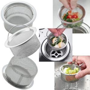 Giỏ Lọc Rác Bồn Rửa Bát Có Quai Xách Kim Loại (Mẫu Lùn)