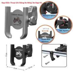 Kẹp Điện Thoại Ghi Đông Xe Máy/ Xe Đạp H1