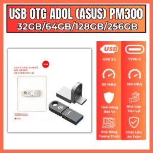 USB 3.0 2in1 ADOL PM300 32GB Cổng USB+Type-c